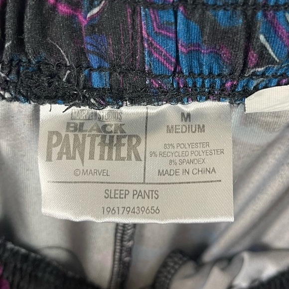 Marvel Black Panther Medium Sleep Pants Pj Lounge Casual Pajama Pants Superhero - Picture 3 of 6